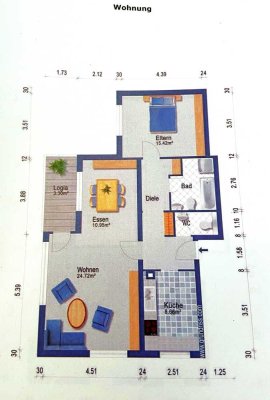 Zentrale 2-3-Zimmer-EG-Wohnung mit EBK und zusätzlichem Raum in Hofheim am Taunus