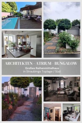 Architekten Bungalow in Toplage Straubing Süd mit hochwertiger Ausstattung und beheizbarem Außenpool