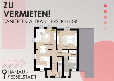 Erstbezug nach Sanierung! 2,5-Zimmer-Altbau-Wohnung