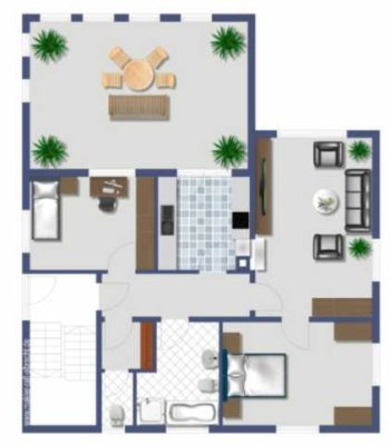 Schöne Erdgeschosswohnung mit zwei Terrassen und Einbauküche in ruhiger Lage in Fornsbach