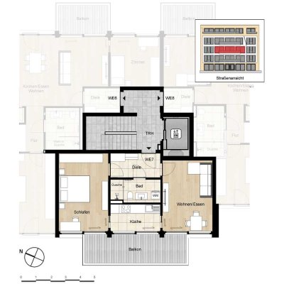 2-Zimmer-Neubauwohnung im 2. OG (WE 7)