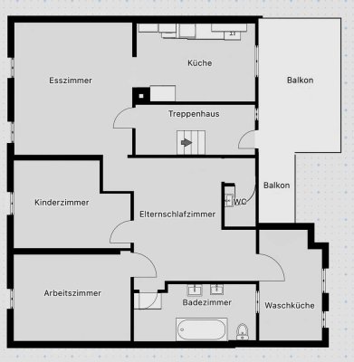 Ruhige moderne 4,5 Zimmer-Wohnung mit Balkon und Gartennutzung in Tuttlingen Möhringen