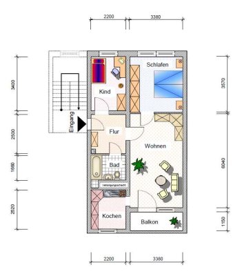 3-Zimmer-Wohnung mit Balkon im Wohngebiet Am Kuhberg 36