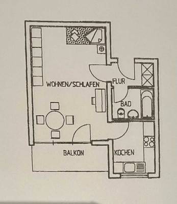 Stilvolle 1,5-Zimmer-Wohnung mit Balkon in Neuss