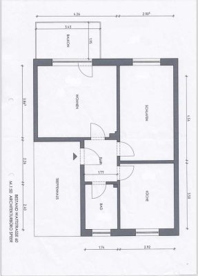 Vollständig modernisierte Wohnung mit zwei Zimmern und Balkon in Lübeck