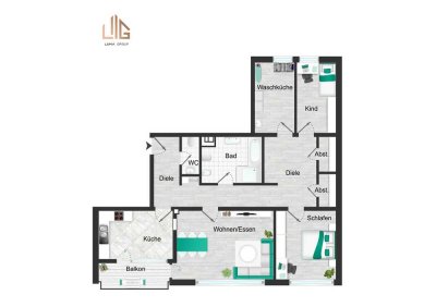 Stilvoll sanierte 4-Zimmer-Wohnung mit Balkon und Garage in begehrter Lage!