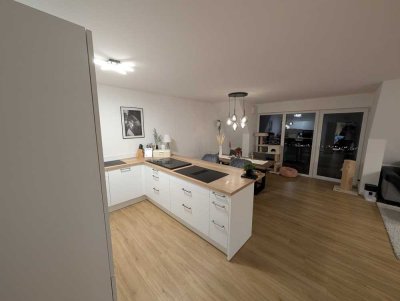 Neuwertige Wohnung mit drei Zimmern sowie Balkon und Einbauküche in Pförring