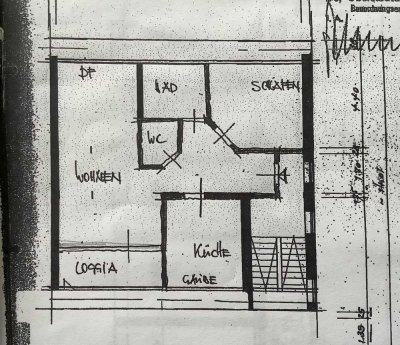 2 1/2 Zimmerwohnung 70m2 Küche,Diele,Bad,WC,Balkon