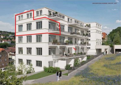 Penthouse Erstbezug! 3-Raum-Maisonette-Wohnung mit einmaliger Aussicht & gehobener Innenausstattung