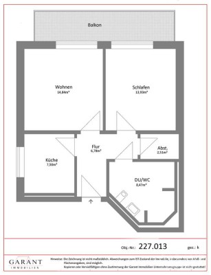 Neue  2 Zimmer-Wohnung im 2. Obergeschoss mit Balkon