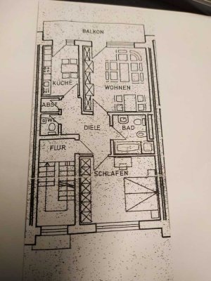 Freundliche und sanierte 2-Zimmer-Wohnung mit gehobener Innenausstattung mit Balkon in Wallenhorst