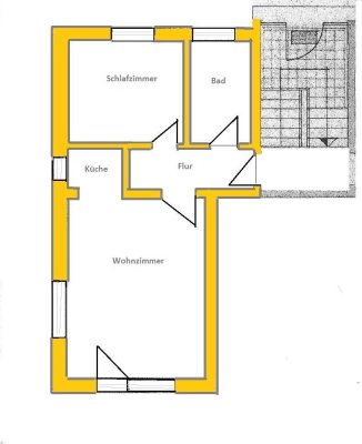 2 Zi.-Erdgeschosswohnung mit Terrasse