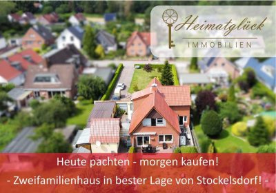 Heute pachten, morgen kaufen!
Zweifamilienhaus in bester Lage von Stockelsdorf + pot. Baugrundstück