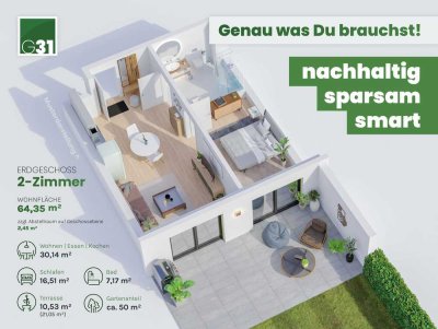 Deine eigenen 4 Wände: smarte 2-Zimmer-Wohnung, die finanzierbar ist (Wohnung 3)