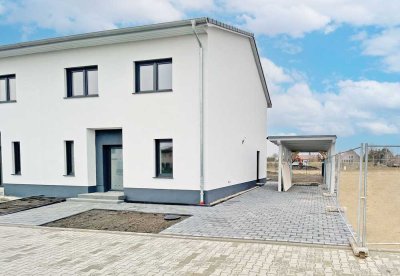 moderne, ökologische, energieeffiziente und barrierearme Doppelhaushälfte zur Miete in Kochstedt