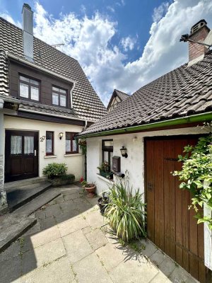 Charmante Doppelhaushälfte mit Scheune und Zugang zur Jagst im Ortskern von Untergriesheim