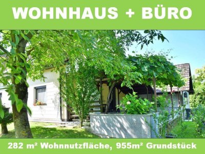 Wohnhaus mit separater Bürofläche und 2 Garagen