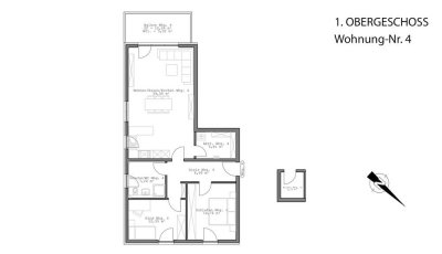 3-Zimmer Neubauwohnung mit Balkon und hochwertiger Einbauküche