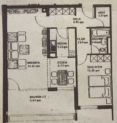 Geschmackvolle 2,5-Zimmer-Wohnung mit Balkon in München Obermenzing