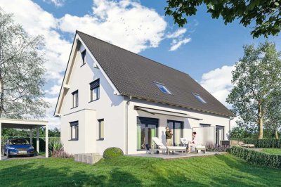 Neubau Doppelhaushälfte mit Garten und Carport DHH 2 Links