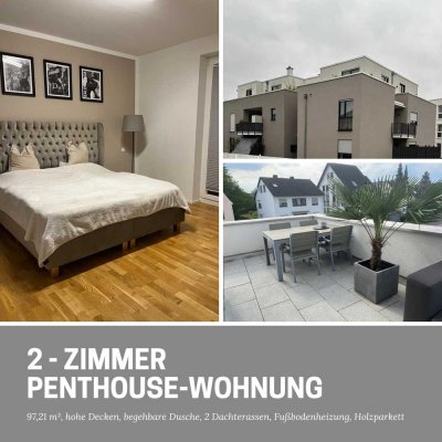 Luxuriöse 2-Zimmer-Penthouse-Wohnung mit zwei Terrassen