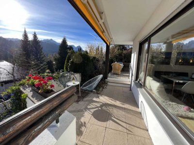 Ferienwohnung ANNA, fantastischer Bergblick, Terrasse, Garmisch-Partenkirchen