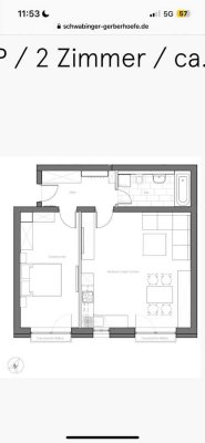 Moderne 2-Zimmer Wohnung, Hochparterre, zwischen Olympiapark & Luitpoldpark