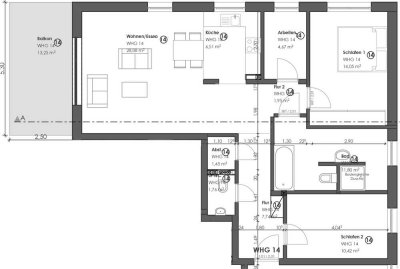 KfW 40 förderfähig WHG 14: Dreieinhalb-Zimmer-Whg mit Balkon im begehrten Wohnviertel-nähe Ölpersee