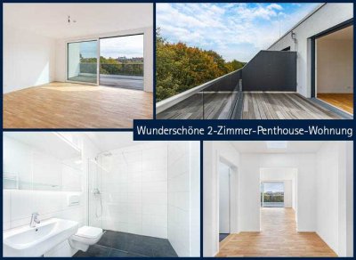 Helle 2-Zimmer-Penthouse-Wohnung mit gigantischer Dachterrasse und gehobener Ausstattung!