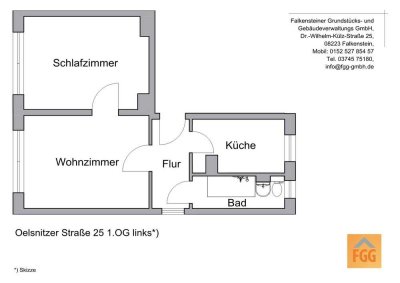 Seniorengerechte 2-Raum-Wohnung