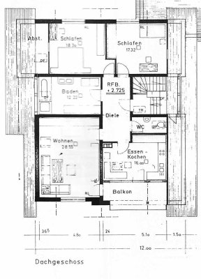 Dreieinhalb Zimmern mit Balkon und Einbauküche in Kümmerazhofen