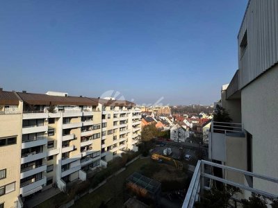 Traumhaftes Penthouse über Augsburgs Dächern - Dachterrasse in alle Himmelsrichtungen - Tiefgarage