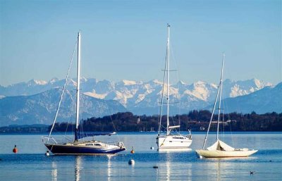 Imposante Villa mit weitläufigem Blick über den Starnberger See.