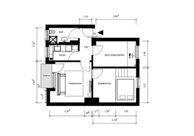 Nachmieter gesucht - saniert 50qm EG Balkon