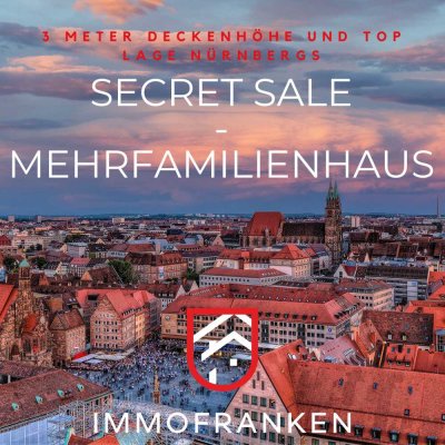 SECRET SALE: Sehr gepflegtes Mehrfamilienhaus und 3 m Deckenhöhe in Top Lage Nürnbergs