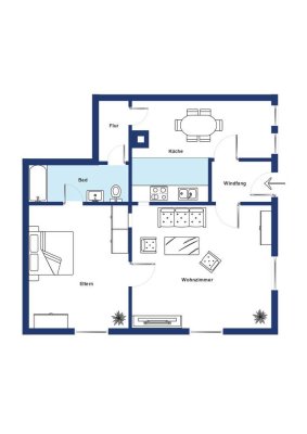 Moderne 2-Zimmer-Wohnung in ruhiger Lage – frisch renoviert und sofort bezugsfertig