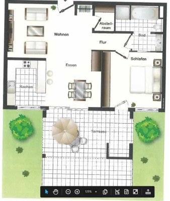 Exklusive 2,5-Raum-Erdgeschosswohnung mit Terasse, Garten und EBK in Bad-Dürrheim