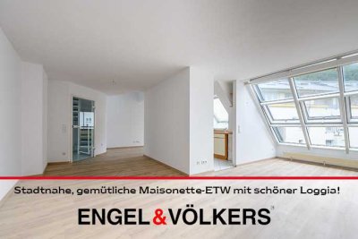 Stadtnahe, gemütliche Maisonette-Wohnung mit schöner Loggia!