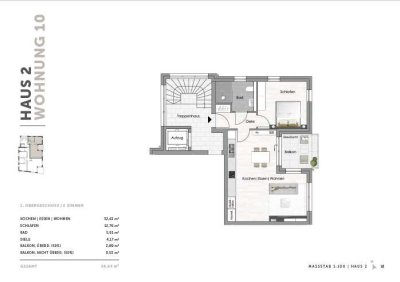 Neubauwohnung (2 Zimmer im OG) im Berghauser Quartier in Wuppertal Cronenberg