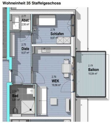 Stilvolle 2-Zimmer-Wohnung mit gehobener Innenausstattung mit Balkon und Einbauküche in Sendenhorst