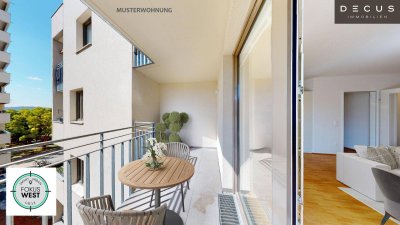 | AKTION 2 MONATE MIETFREI | GUTE ANBINDUNG | FOKUS WEST | BALKON