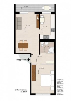 2-Raumwohnung ab Dezember 2024