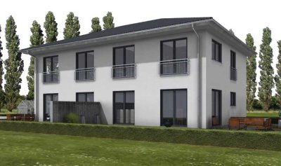 Neubau Doppelhauhälfte in Eberswalde . Preis für Haus und Grundstück.