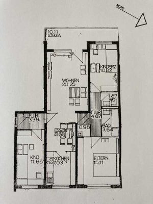 4-Raum-Wohnung in Freiburg