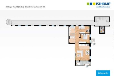 Tolle 3-Raumwohnung mit 2 Balkonen direkt an der Saale - WE103