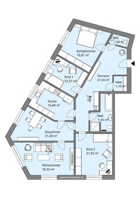 RAUMWUNDER-WHG | BESTE INNENSTADTLAGE | 140m² | 5 ZIM | GEBÄUDE UMFASSEND SANIERT | FERNWÄRME