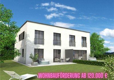 Charmante Doppelhaushälfte in Lustenau: Erstbezug, 5 Zimmer, Garten, Terrasse, 1x Stellplatz - mit min. 120.000,- Wohnbauförderung! ( Haus A - Links)