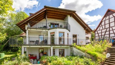 Großzügige 3-Zimmer-Souterrainwohnung mit Garten, Sauna, Pool und Terrasse in Gründau