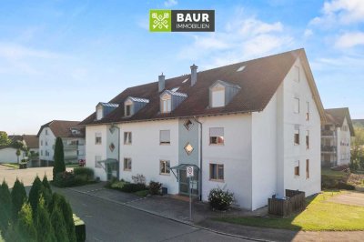 360° I Helle Maisonettewohnung in Aulendorf mit Balkon, Garage und Stellplatz