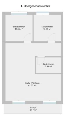 Erstbezug mit Balkon: Exklusive 3-Zimmer-Wohnung